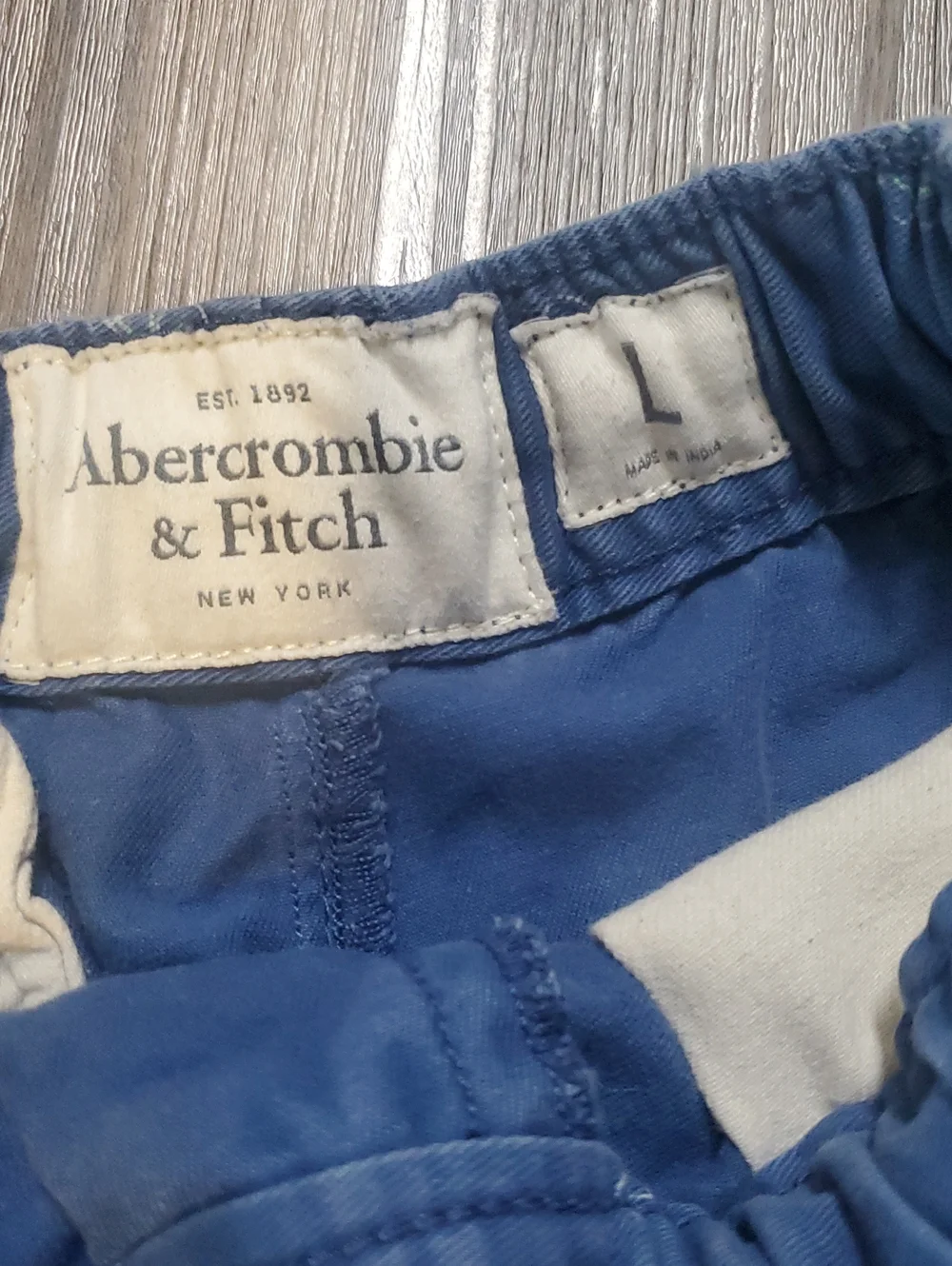 Abercrombie & Fitch Navy Bicycle-Print Drawstring Hybrid Shorts